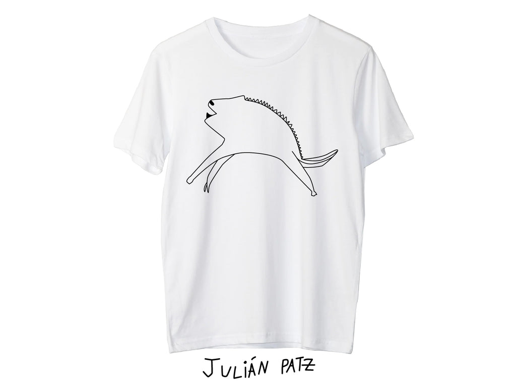 Polera Niños Blanca Jabalí Negro