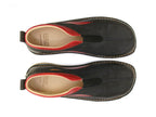 Zapato Oval Hombre Negro Rusty y Rojo